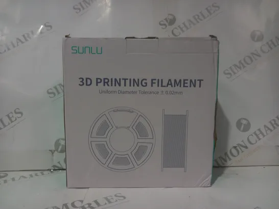 BOXED SUNLU 3D PRINTING FILAMENT IN LIGHT GREY