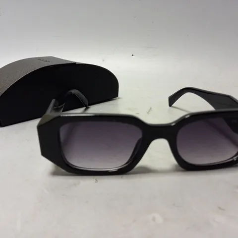 PRADA RECTANGLE BLACK SUNGLASSES 