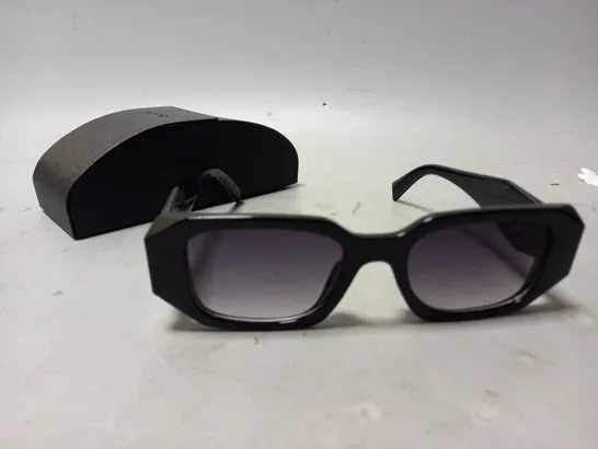 PRADA RECTANGLE BLACK SUNGLASSES 