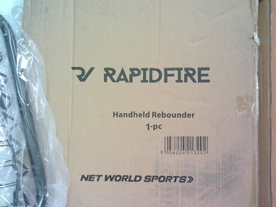 RAPIDFIRE HANDHELD REBOUNDER WITH CARRY CASE BAG FROM NET WORLD SPORTS 
