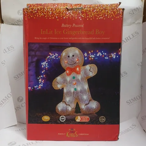 BOXED GINGERBREAD MAN ACRYLIC OUTDOOR LIGHT