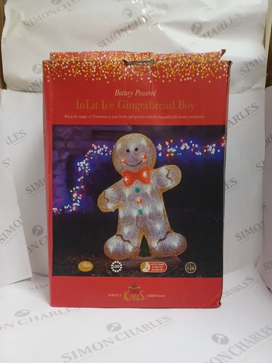 BOXED GINGERBREAD MAN ACRYLIC OUTDOOR LIGHT RRP £39.99