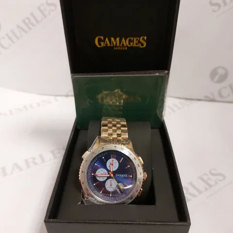 GAMAGES OF LONDON LIMITED EDITION HAND ASSEMBLED DYNAMIC SPORTS AUTOMATIC WATCH - ROSE