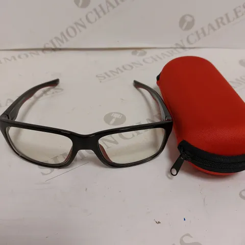 HARRINGTON SPORT BEAT SHINY BLACK/RED EYEGLASSES 