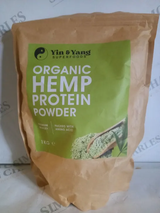 YIN & YANG SUPERFOODS ORGANIC HEMP PROTEIN POWDER 1KG