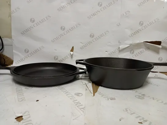 LODGE 3.2 QUART PRE-SEASONED CAST IRON COMBO COOKER