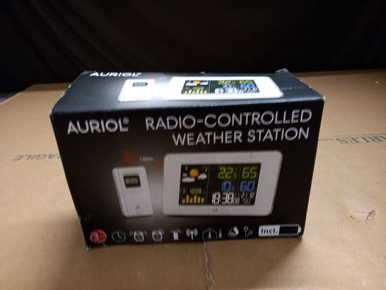 BOXED AURIOL RADIO-CONTROLLED WEATHER STATION