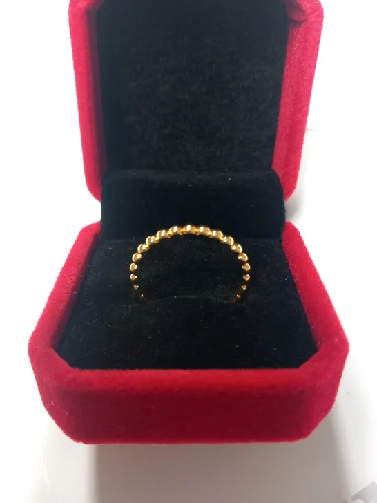 BERING GOLD PLATED BEAD RING SIZE 8