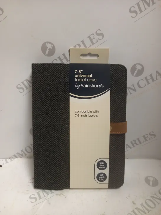 BOX OF APPROXIMATELY 10 JS TWEED TABLET CASES IN BLACK FOR 7-8" TABLETS