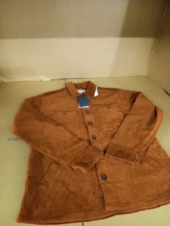 PERCIVAL CINNAMON BOX CORD WORKSHIRT SIZE LARGE