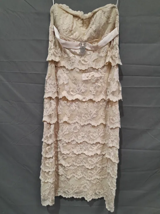 OLVIS CREAM LACE SLEEVELESS DRESS - 3