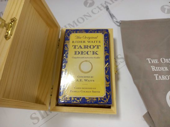 BOXED AND SEALED THE ORIGINAL RIDER WAITE TAROT CARDS IN WOODEN BOX
