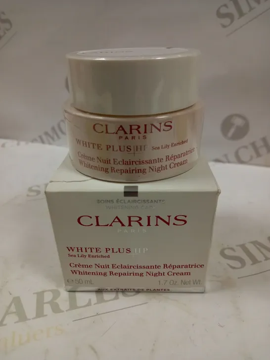 CLARINS PARIS WHITE PLUS HP  SEA LILY ENRICHED NIGHT CREAM 50ML