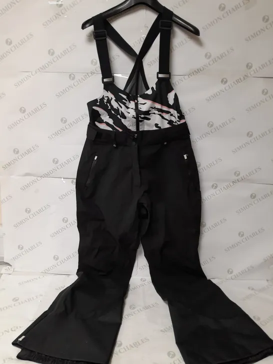 SWEATY BETTY PEAKS SUSPENDER PANTS WATERPROOF AND BREATHABLE MATERIAL IN BLACK SIZE L RRP £285