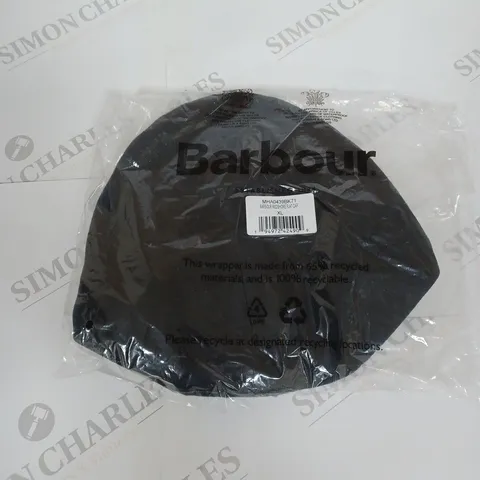 BARBOUR REDSHORE FLAT CAP IN BLACK SIZE XL