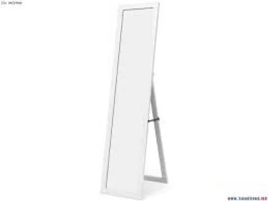 BOXED COSTWAY 2 IN 1 FULL LENGTH MIRROR FULL LENGTH MIRROR WITH WOODEN FRAME 37 X 155cm - WHITE