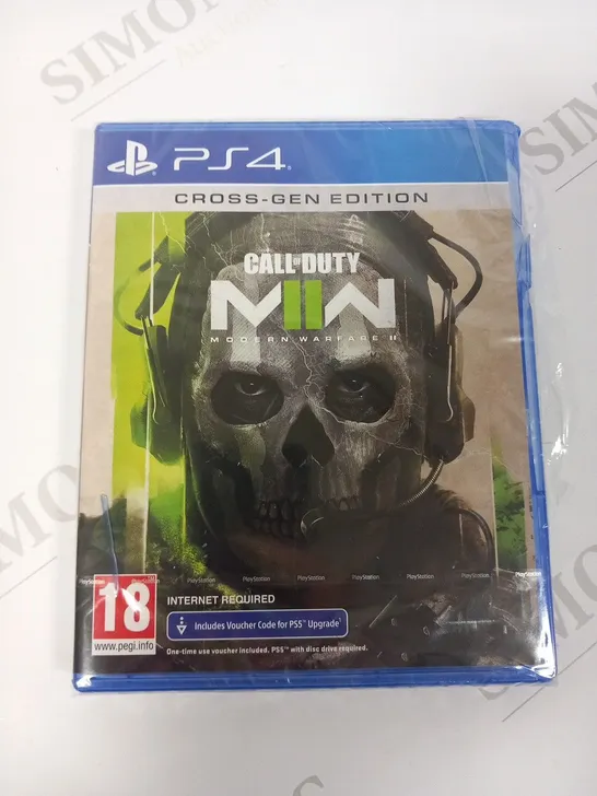 PLAYSTATION 4 CROSS GEN EDITION CALL OF DUTY MODERN WARFARE II