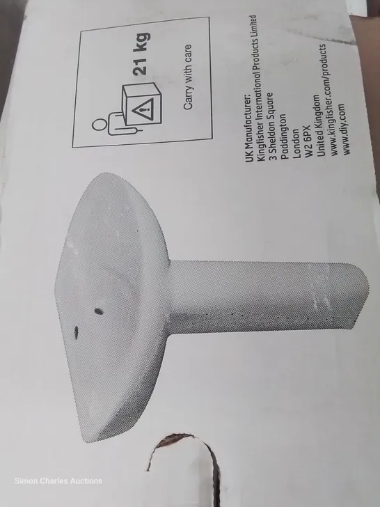 BOXED PLUMB SURE BODMIN FULL PEDESTAL ONE TAP HOLE BASIN