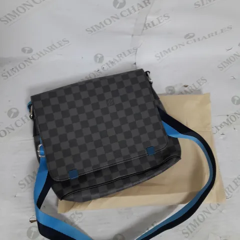 LOUIS VUITTON SATCHEL BACK IN GREY CHECK AND BLUE 