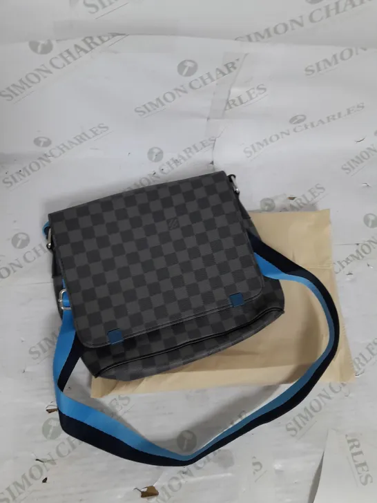 LOUIS VUITTON SATCHEL BACK IN GREY CHECK AND BLUE 