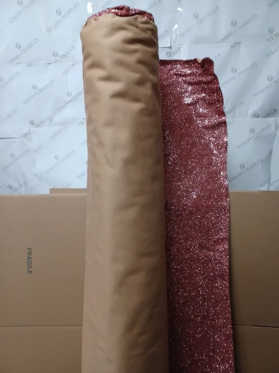 LARGE ROLL OF SPARKLY PINK PHOTOGRAPHIC BACKDROP MATERIAL - COLLECTION ONLY