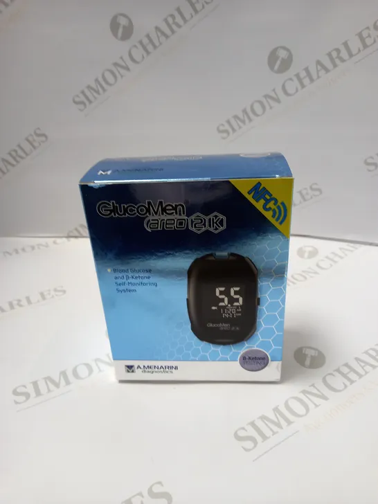 BOXED SEALED A.MENARINI DIAGNOSTICS GLUCO MEN BLOOD GLUCOSE SELF MONITORING SYSTEM 