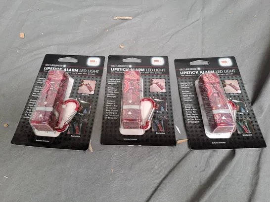 3X SECUREBRITE LIPSTICK AMARM LED LIGHT 