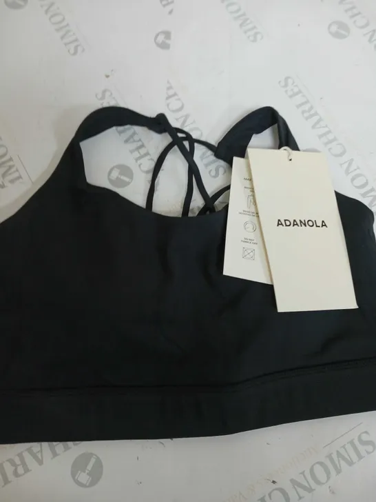 ADANOLA ULTIMATE CROSS BLACK BRA - SIZE MEDIUM