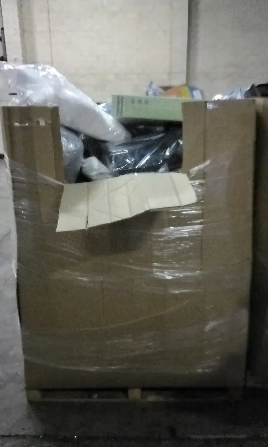 PALLET OF ASSORTED ITEMS INCLUDING INFINITY PILLOW, TRAVEL EASE, AND BACK SUPPORT PILLOW ETC