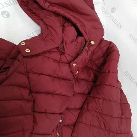 JOULES RED PUFFER JACKET SIZE 18