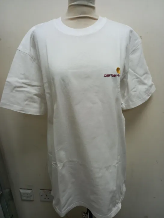 CARHARTT WHITE LOGO TSHIRT - SIZE LARGE