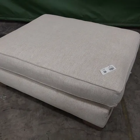 QUALITY BRITISH MADE LOUNGE Co LARGE FOOTSTOOL NATURAL FABRIC 