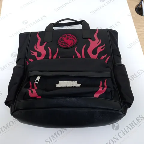 HOUSE OF THE DRAGON BLACK FLAMED BAG