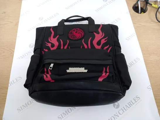 HOUSE OF THE DRAGON BLACK FLAMED BAG