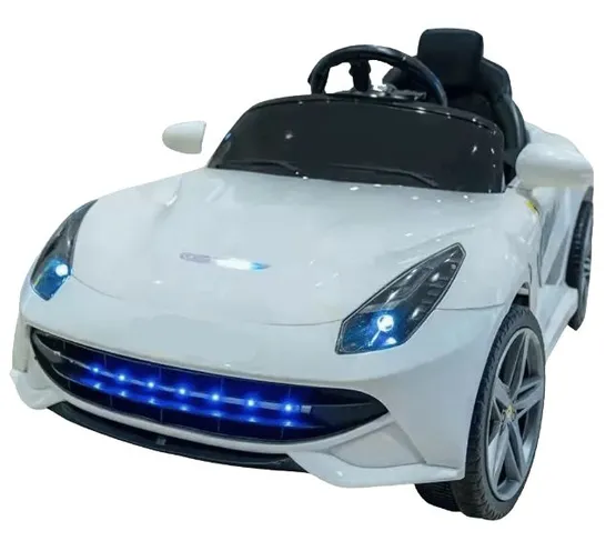 BRAND NEW BOXED KIDS FERRARI STYLED 12V RIDE ON CAR WHITE 