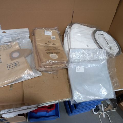 LOT OF APPROX 12 ASSORTED VACUUM BAGS, SAFETY OVERALLS AND SAFETY APRONS