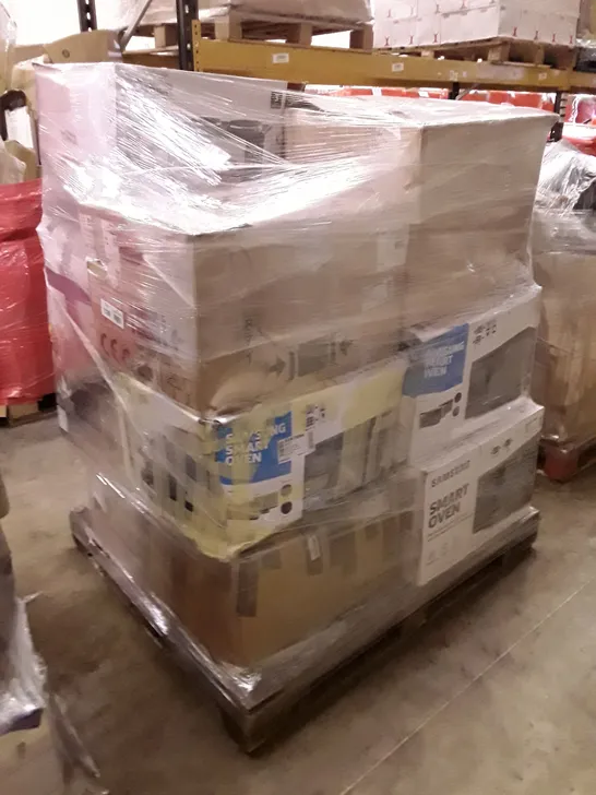 PALLET OF APPROXIMATELY 13 ASSORTED UNPROCESSED RAW RETURN MICROWAVES TO INCLUDE;