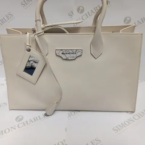 BALENCIAGA CREAM LEATHER HANDBAG