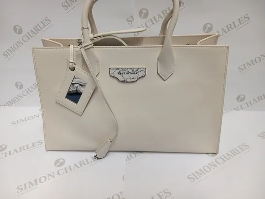 BALENCIAGA CREAM LEATHER HANDBAG