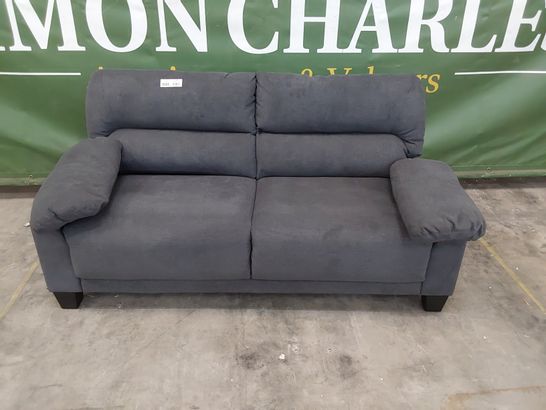 DESIGNER FIXED TWO SEATER SOFA CHARCOAL FABRIC 