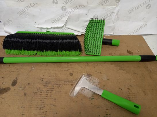 GREANBASE RAKE/BROOM SET - GREEN/BLACK