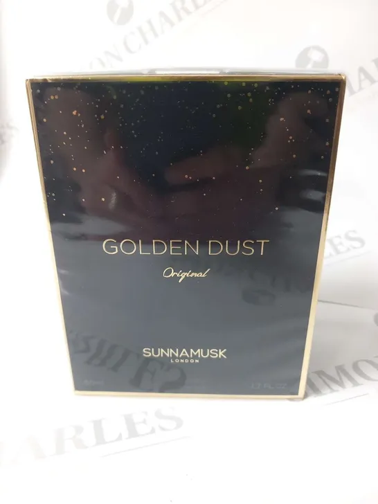 BOXED AND SEALED GOLDEN DUST ORIGINAL SUNNAMUSK LONDON EAU DE PARFUM 50ML