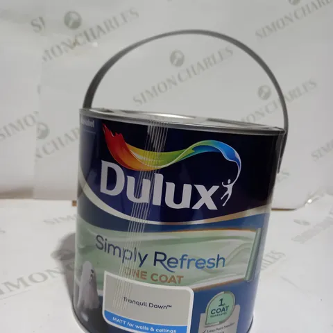 DULUX SIMPLY REFRESH ONE COAT TRANQUIL DAWN MATT EMULSION PAINT 2.5L