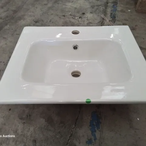 BOXED CANELLI CERAMIC SINGKE TAP VANITY BASIN WHITE 500 × 400mm