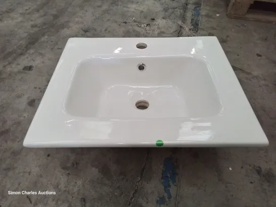 BOXED CANELLI CERAMIC SINGKE TAP VANITY BASIN WHITE 500 × 400mm