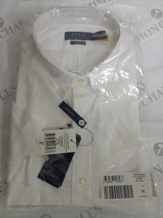 SEALED POLO RALPH LAUREN SLIM FIT WHITE SHIRT - XL