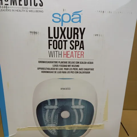 BOXED HOMEDICS SPA LUXURY FOOT SPA