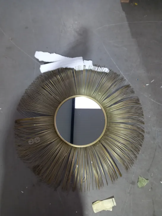 KBKH WALL MIRROR GOLD - COLLECTION ONLY