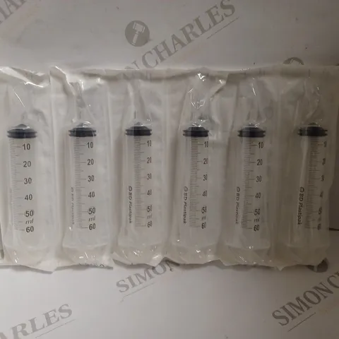 BOX OF APPROXIMATELY 60 DISPOSABLE PLASTIC SYRINGES 