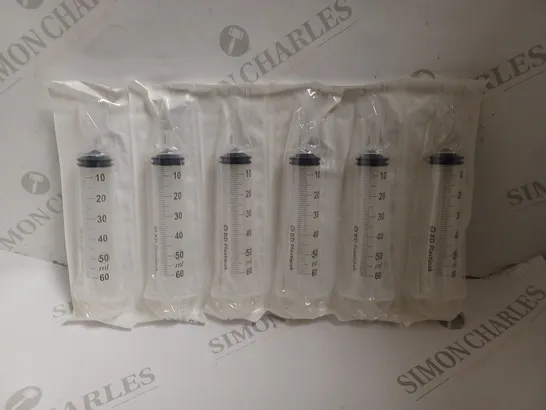 BOX OF APPROXIMATELY 60 DISPOSABLE PLASTIC SYRINGES 